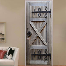 Load image into Gallery viewer, Custom Size Wood Door Stickers For Living Room Bedroom Landscape PVC Self Adhesive Wallpaper Waterproof Renovation Mural Decals