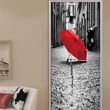 Load image into Gallery viewer, Custom Size Wood Door Stickers For Living Room Bedroom Landscape PVC Self Adhesive Wallpaper Waterproof Renovation Mural Decals