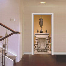 Load image into Gallery viewer, Custom Size Wood Door Stickers For Living Room Bedroom Landscape PVC Self Adhesive Wallpaper Waterproof Renovation Mural Decals