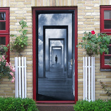 Load image into Gallery viewer, Custom Size Wood Door Stickers For Living Room Bedroom Landscape PVC Self Adhesive Wallpaper Waterproof Renovation Mural Decals