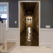 Load image into Gallery viewer, Custom Size Wood Door Stickers For Living Room Bedroom Landscape PVC Self Adhesive Wallpaper Waterproof Renovation Mural Decals